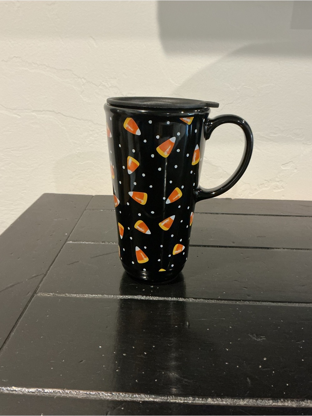 Longaberger Pottery Tall Travel Mug with Lid